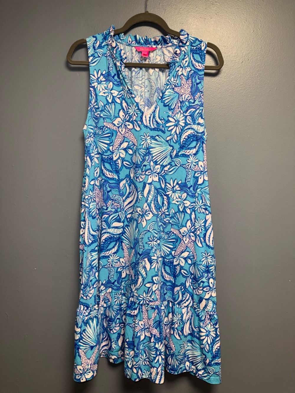 Lilly Pulitzer Malone Dress Almalfi Blue Sound The Sirens Large